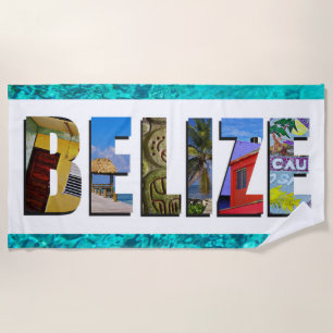 Serviette De Plage Belize Tropical Beach Blue Ocean Travel Photo