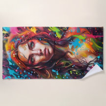 Belle femme en peinture