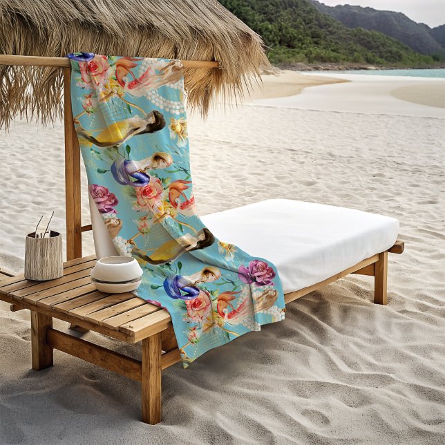 Serviette De Plage Belle Fleur de sirène (Créateur téléchargé)