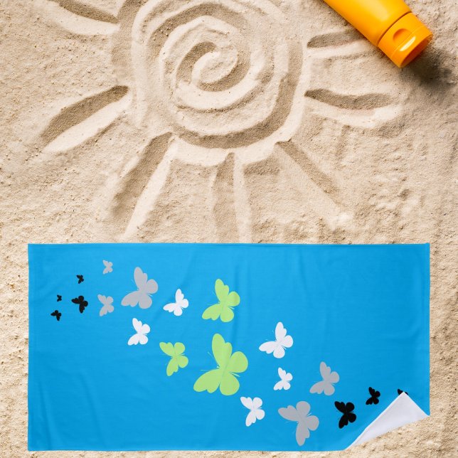 Serviette De Plage Belle papillon Agender Pride (Créateur téléchargé)