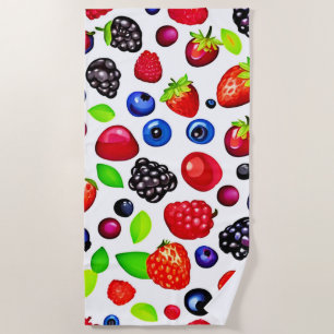 Serviette De Plage Berry Burst : Motif de fruits