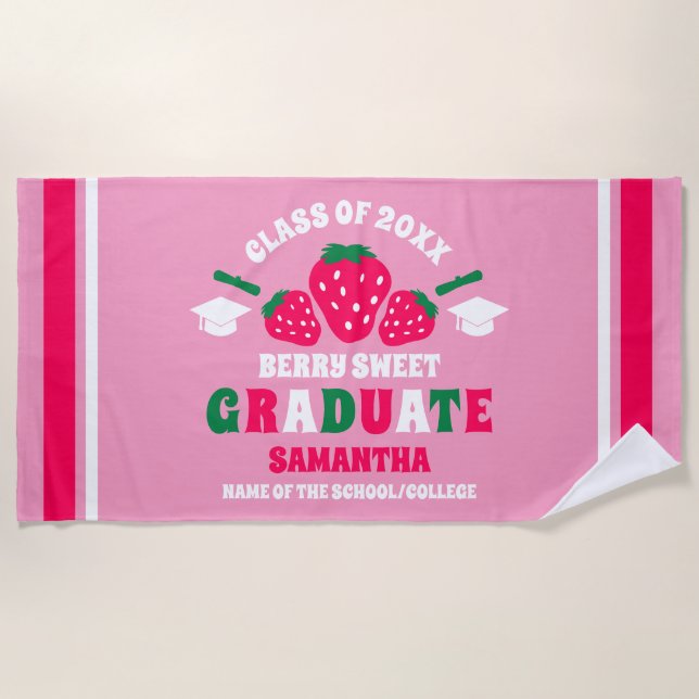 Serviette De Plage Berry fraise Douce Graduation (Devant)