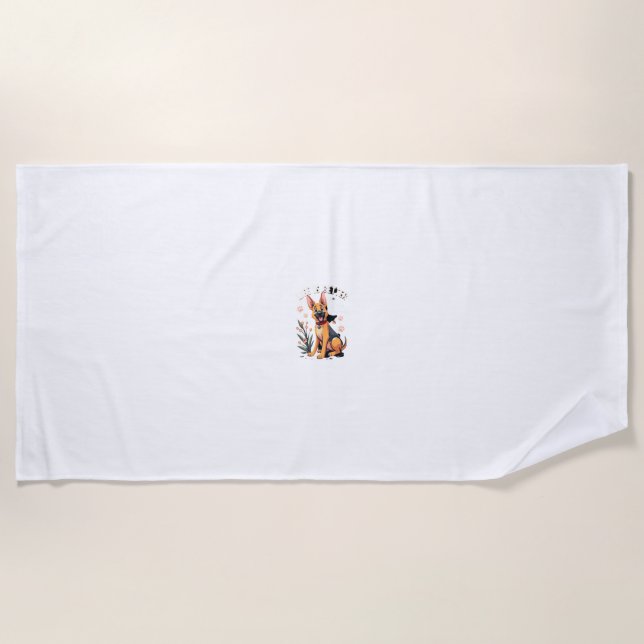 Serviette De Plage Best life with Dutch Shepherd Tank Top (Devant)
