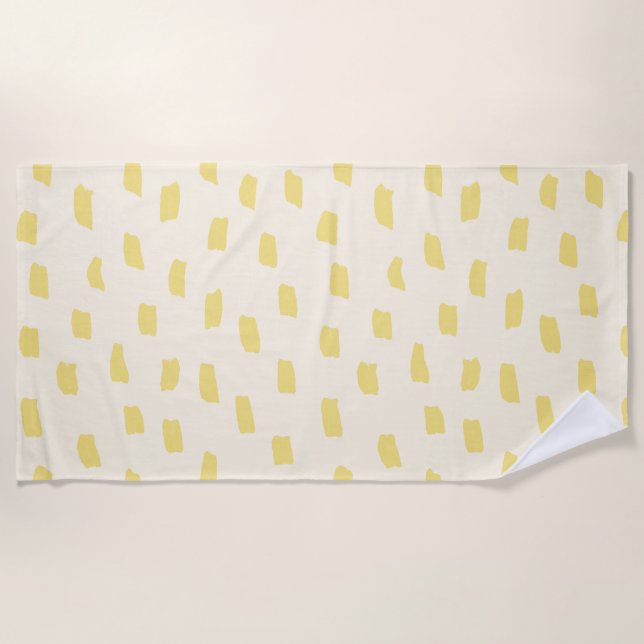 Serviette De Plage Beurre de marque perdue Jaune (Devant)