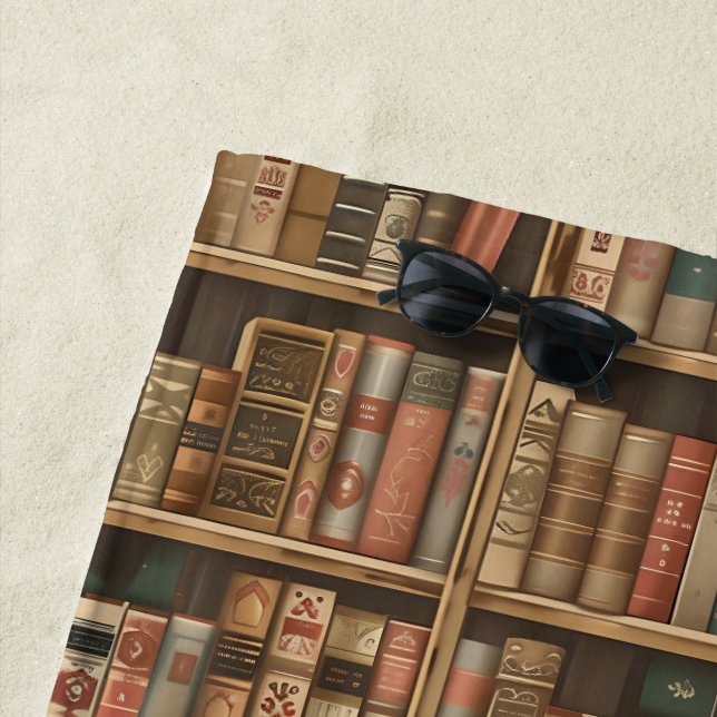 Serviette de plage Bibliophile (En situation)