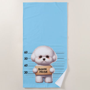 Serviette De Plage Bichon frisé coquin