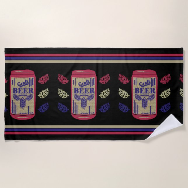 Serviette De Plage Bière artisanale C (Devant)