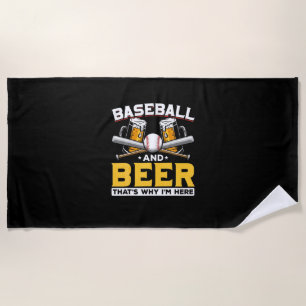 Serviette De Plage Bière Boveur Baseball Bière Humour Anniversaire