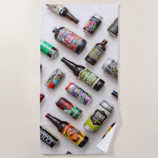Serviette De Plage Bière Iowa (Devant)