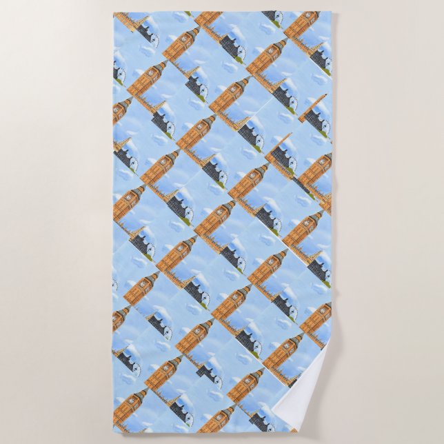 serviette de plage Big Ben London (Devant)