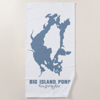 Serviette De Plage Big Island Pond New Hampshire Lake Silhouette Cart