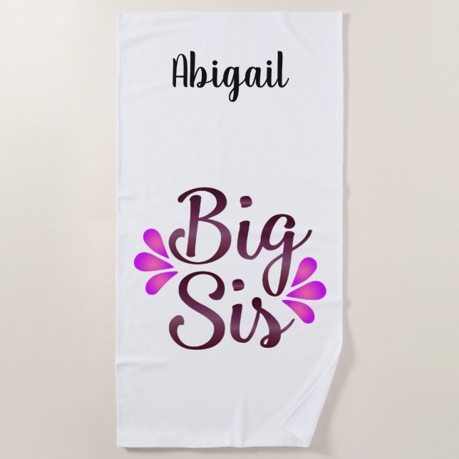 Serviette De Plage Big Sis (Devant)