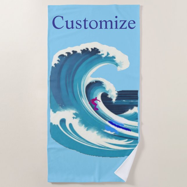 Serviette De Plage Big Wave Surfer Thunder_Cove (Devant)