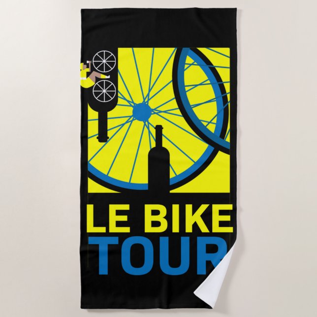Serviette De Plage Bike Touring Art (Devant)