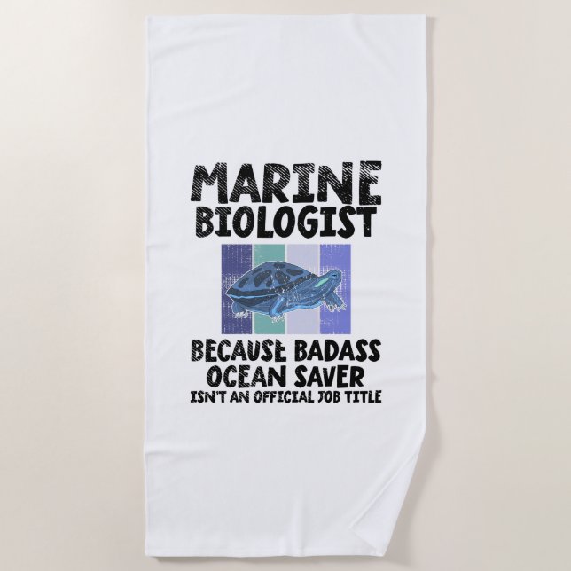 Serviette De Plage Biologiste marin Biologie marine (Devant)