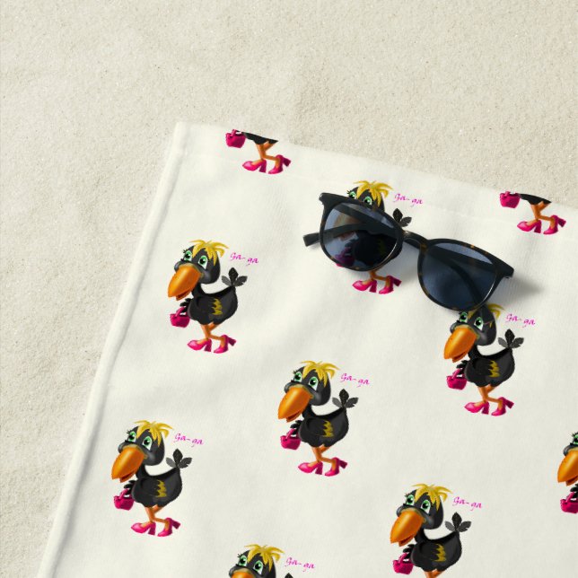 Serviette de plage Bird moderne amusant (En situation)