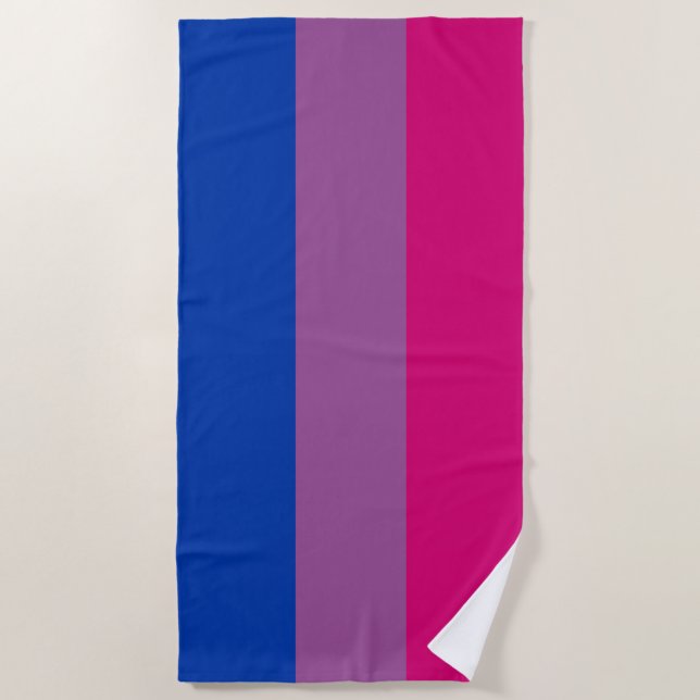 Serviette De Plage Bisexual pride (Devant)