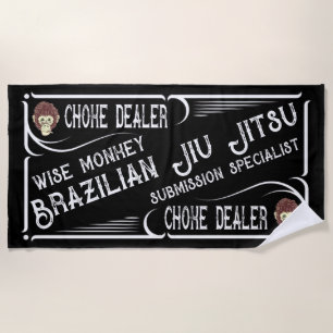 Serviette De Plage BJJ Choke Dealer Soumission Spécialiste Gym