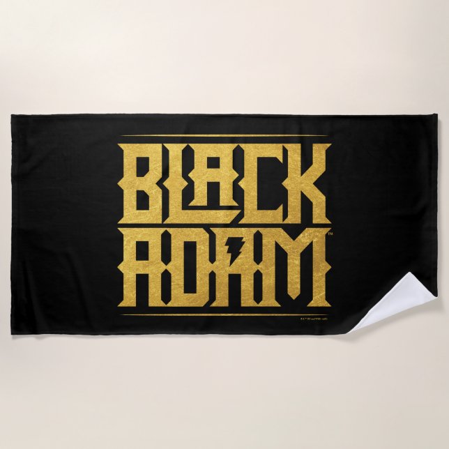 Serviette De Plage Black Adam Stacked Name Graphic (Devant)