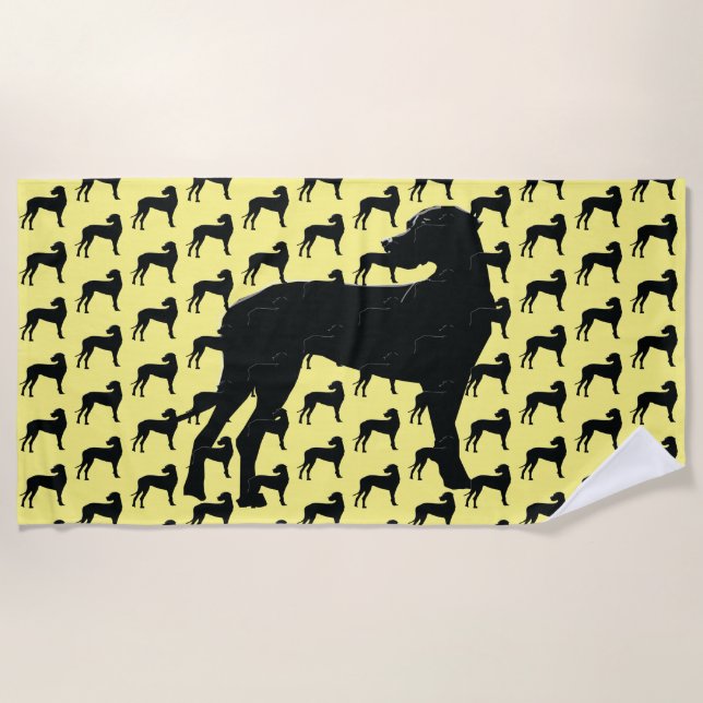Serviette de plage Black Dane (Devant)