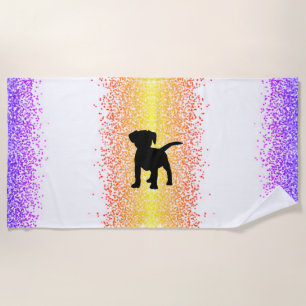 Serviette de plage Black Dog Sparkle