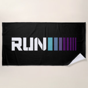 Serviette De Plage Black Ombré Run Sports actifs
