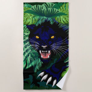 Serviette De Plage Black Panther Spirit of the Jungle