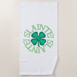 serviette de plage blanche de Slainte