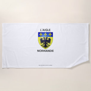 Serviette de plage - blason de L'Aigle - Normandie