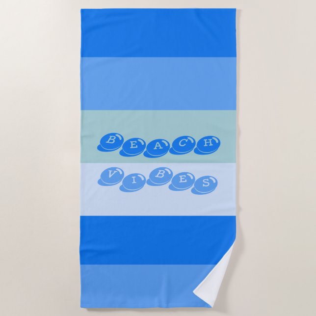 Serviette De Plage Bleu (Devant)