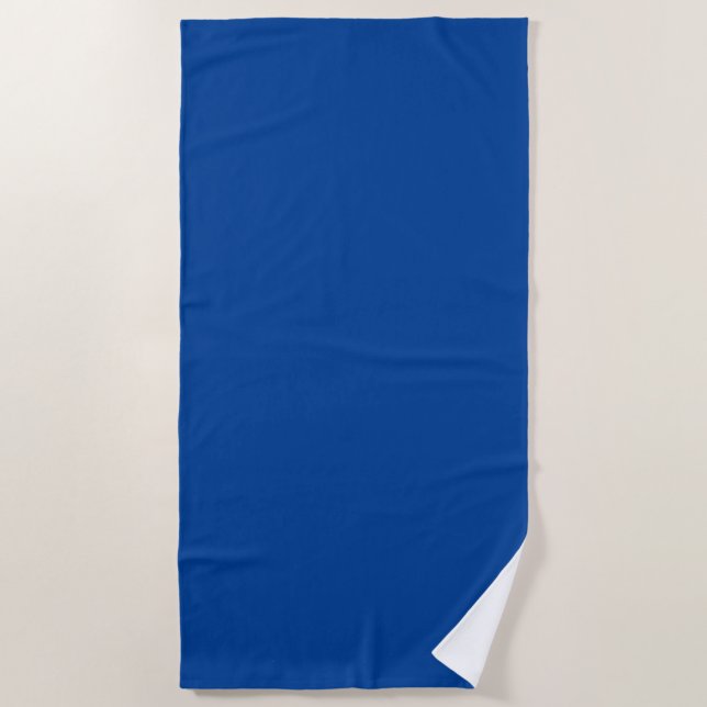 Serviette De Plage Bleu blanc vagues rayures motif nautique (Devant)