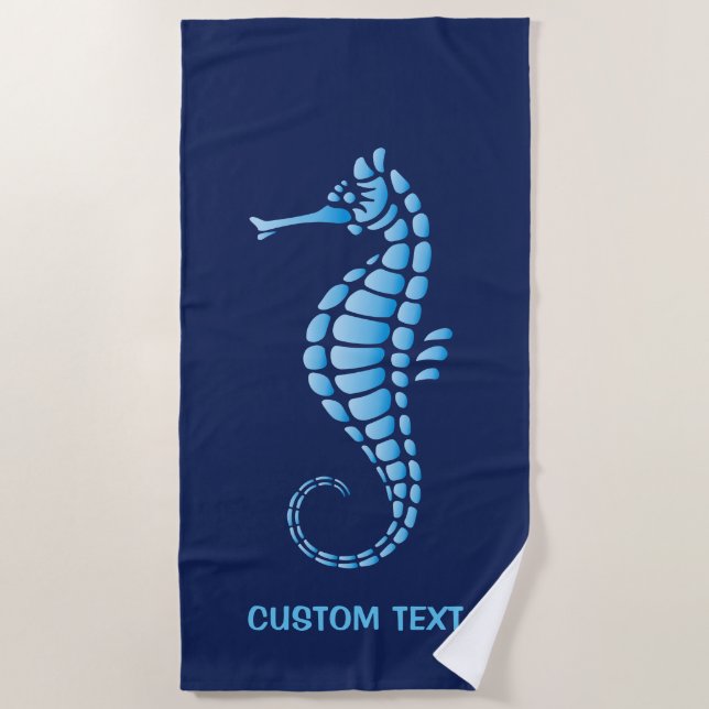 Serviette De Plage Bleu marin (Devant)