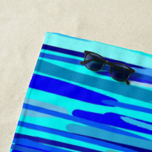 Serviette De Plage Bleu pluie gouttes Abstraites