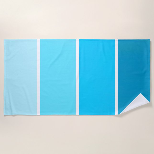 Serviette De Plage Bleu Trappe de bulles (Devant)