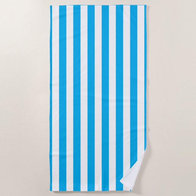 SERVIETTE DE PLAGE BLEUE CLAIR CLASSIQUE (Devant)