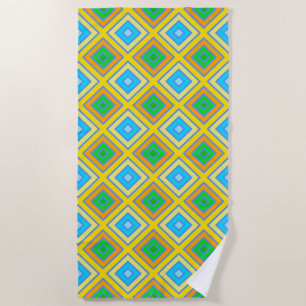 Serviette De Plage Bleuet Couleurs Harmonieuses Art en Ligne Angulair