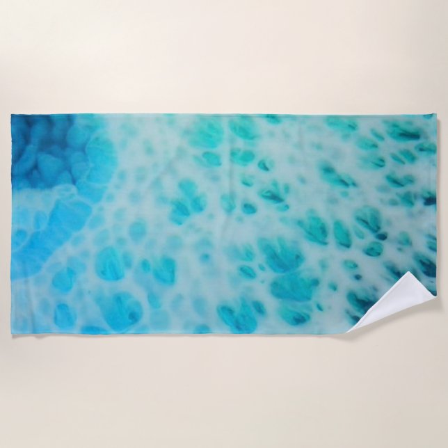 Serviette De Plage Blue Crush - Abstrait d'art côtier  (Devant)