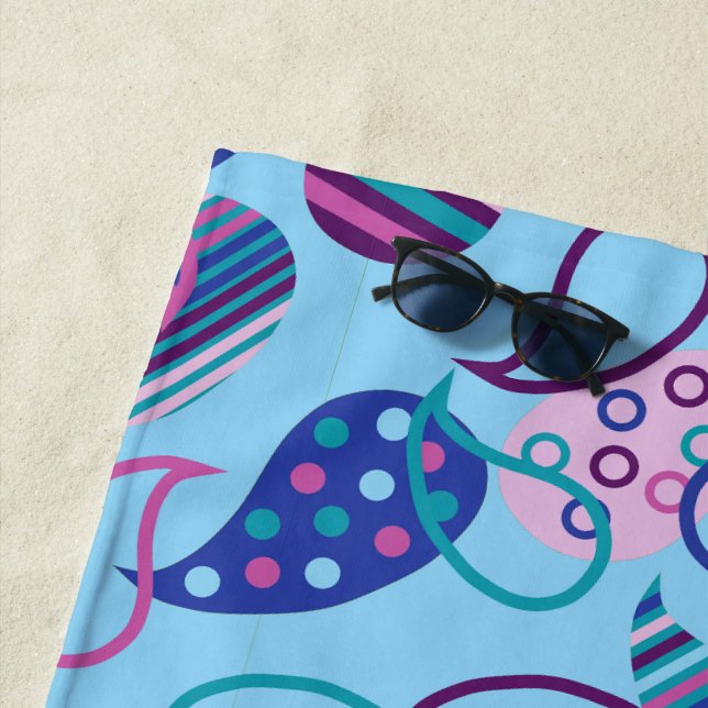 Serviette De Plage Blue Paisley (En situation)