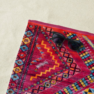 Serviette De Plage Blush Bazaar : Héritage Marocain Rose Elégance