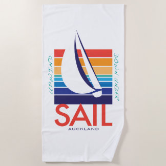 Serviette De Plage Boat Color Carré_Sailing Auckland Memories