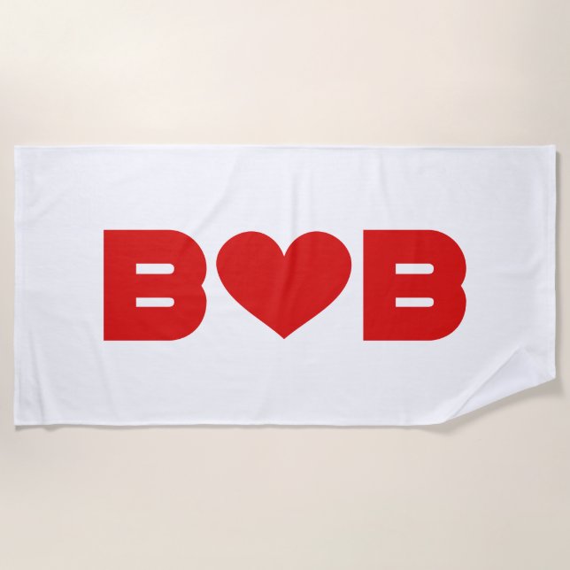 Serviette De Plage Bob Love (Devant)