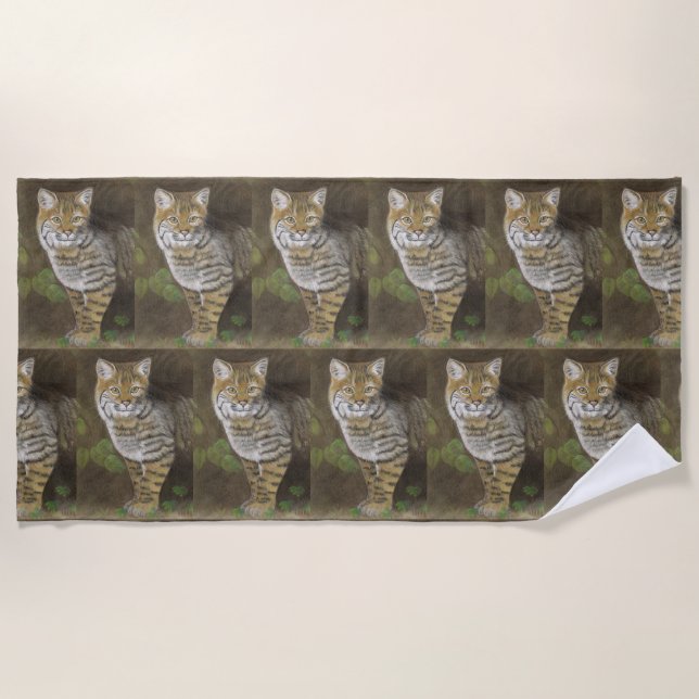 Serviette De Plage Bobcat (Devant)