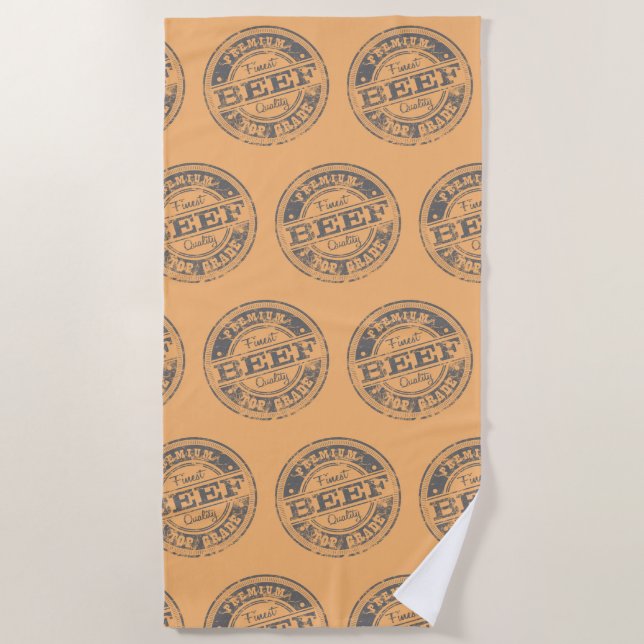 Serviette De Plage Boeuf de qualité supérieure - Couleurs claires (Devant)