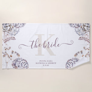 Serviette de plage bohème pour la mariée