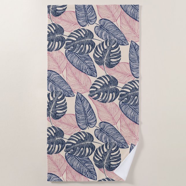 Serviette De Plage Boho de plage tropical (Devant)
