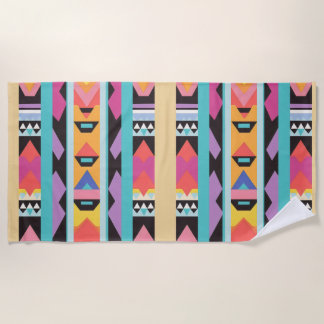 Serviette De Plage Boho dynamique mélange Motif géométrique