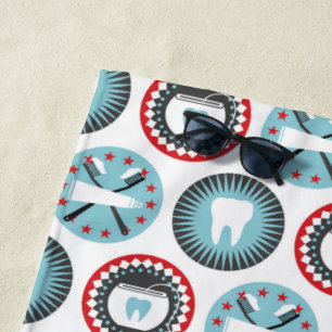 Serviette De Plage Bold Dentistry Pattern