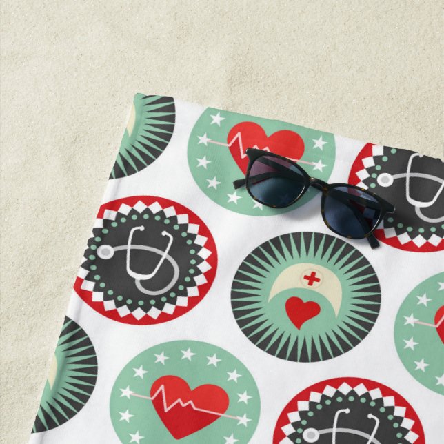 Serviette De Plage Bold Nurse Pattern (En situation)
