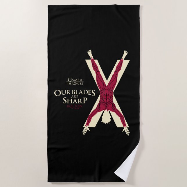 Serviette De Plage Bolton Sigil - Nos Lames Sont Sharp (Devant)