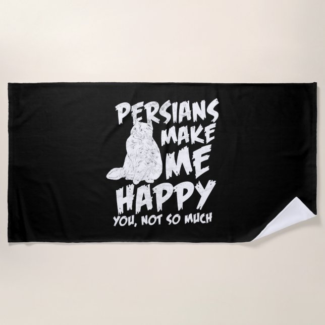 Serviette De Plage Bonheur des chats persans (Devant)